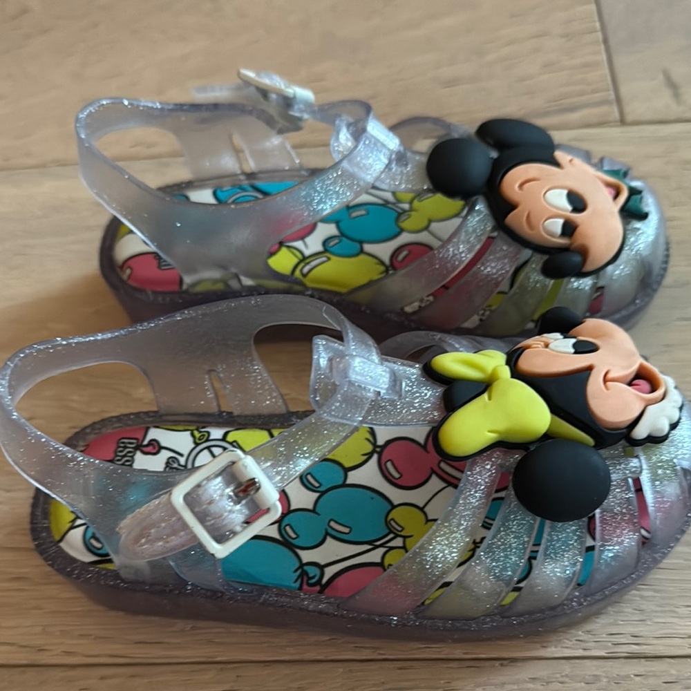 Mini Melissa Toddler Jelly Sandals with Mickey and Minnie - Picture 4 of 5